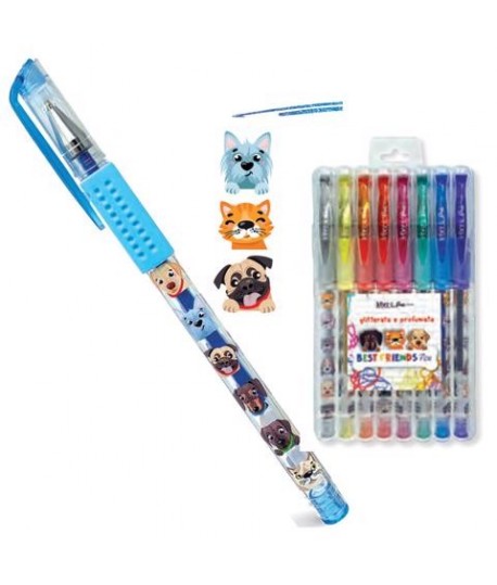 BIRO LEBEZ 61787 GLITTER 8 COLORI