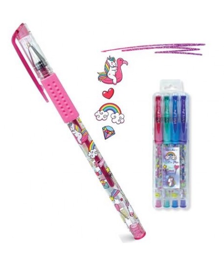 BIRO LEBEZ 61955 GLITTER 4 COLORI