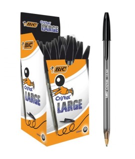 PENNA SFERA BIC CRISTAL LARGE NERO 50PZ