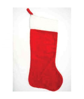 CALZA NATALE VELLUTO ROSSA 90X45 18153