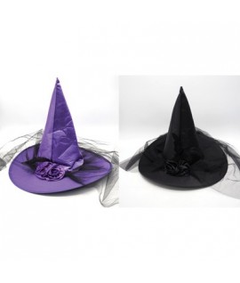 CAPPELLO STREGA VELO+PIUME H38 18160