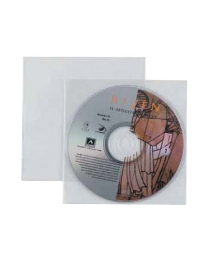 BUSTA CD/DVD TRASP. S/LEMBO FAVORIT 25PZ