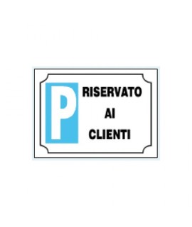 TARGA LETT RISERVATO CLIENTI CM 25X35