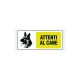 TARGA LETT ATTENTI AL CANE CM 14X31