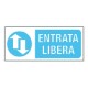 TARGA LETT ENTRATA LIBERA CM 14X31