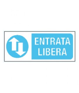 TARGA LETT ENTRATA LIBERA CM 14X31