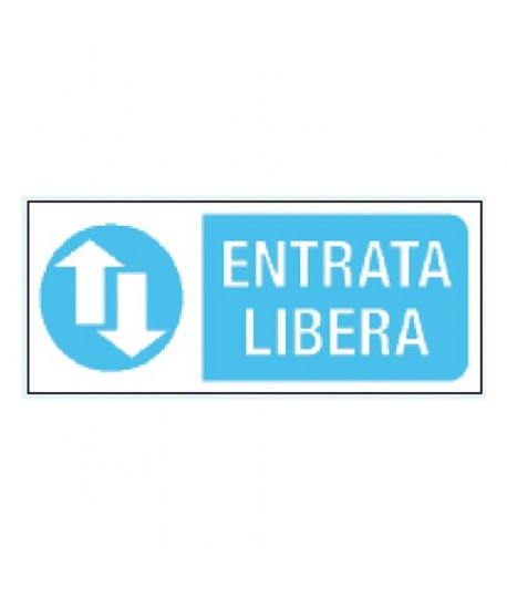 TARGA LETT ENTRATA LIBERA CM 14X31