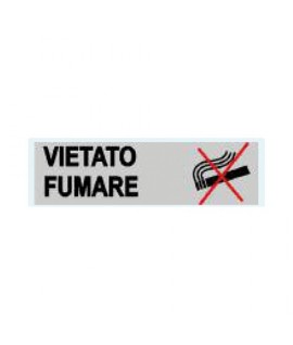 TARGA LETT ADESIVA VIETATO FUMARE CM4X15