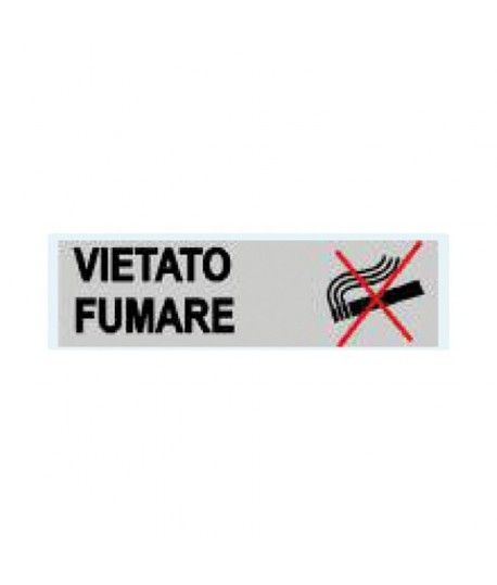 TARGA LETT ADESIVA VIETATO FUMARE CM4X15