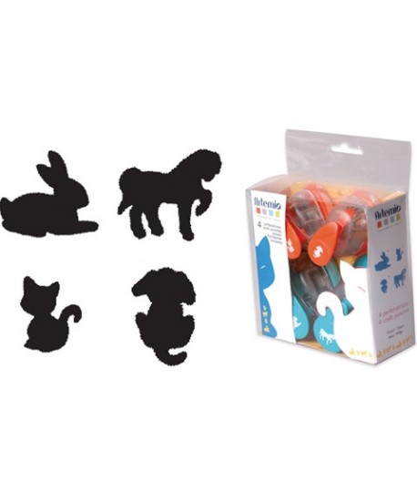 FUSTELLE A LEVA ANIMALI FATTORIA KIT 4PZ