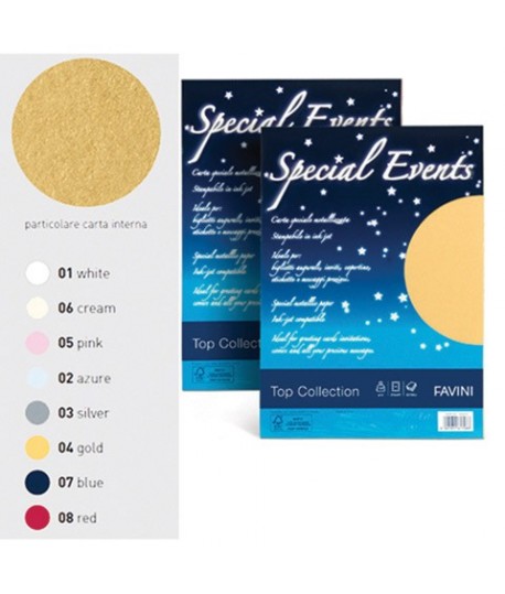 CARTA SPEC EVENTS 250G A4 BIANCO MET 10F