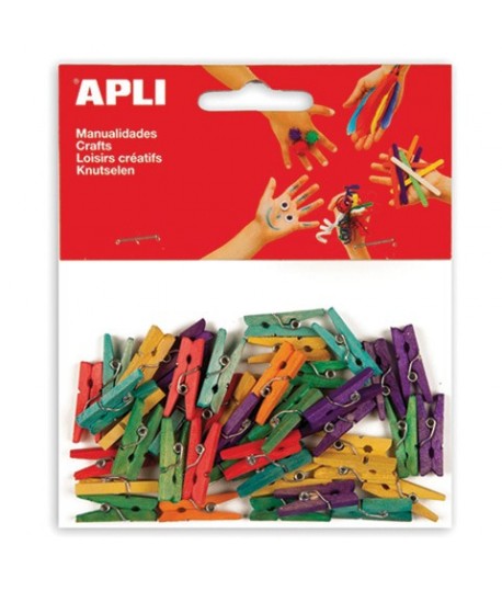MINIMOLLETTE APLI LEGNO COLOR. 25x3 45PZ
