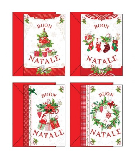 BIGLIETTO BN 12*17 DEC.ADDOBBI 12PZ 4456