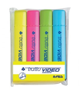 EVIDENZIATORE TRATTO VIDEO ASSORTITI 4PZ