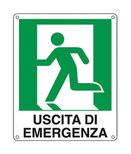 CARTELLO ALL. 25*31 USCITA EMERGENZA SX