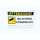 CARTELLO ALL. 20X30 AREA VIDEOSORV. ORIZ