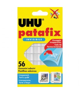 GOMMINI ADESIVI UHU PATAFIX TRASP. 56PZ