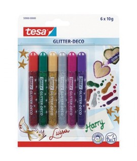 COLLA GLITTER TESA 10GR ASSORT 6PZ