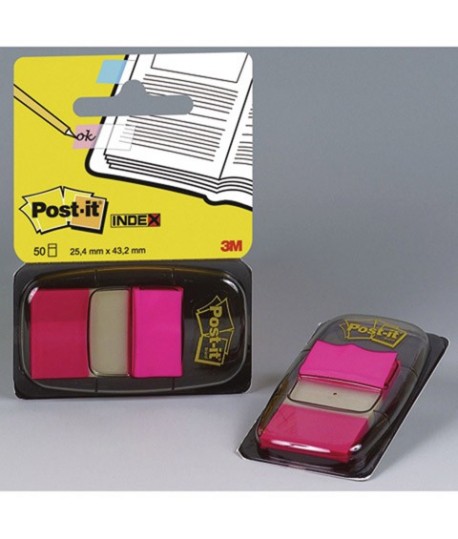 POST-IT INDEX 3M 680-21 ROSA CF.50PZ