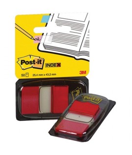 POST-IT INDEX 3M 680-1 ROSSO CF.50PZ