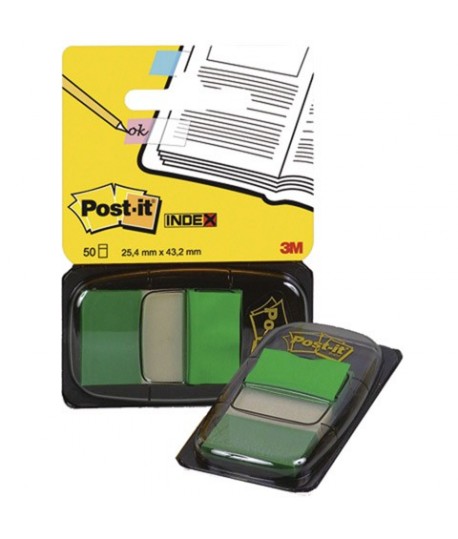 POST-IT INDEX 3M 680-3 VERDE CF.50PZ