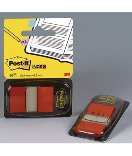 POST-IT INDEX 3M 680-4 ARANCIO CF.50PZ