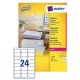 ETICHETTE AVERY L7159 A4 64X34 100FF