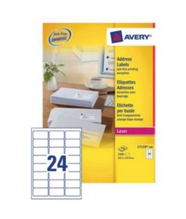 ETICHETTE AVERY L7159 A4 64X34 100FF