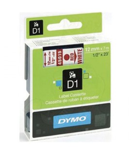 NASTRO DYMO 45015 D1 12MM 7M ROSS/BIANCO