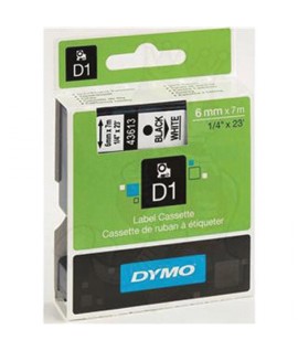 NASTRO DYMO 43613 D1 MM6 NERO/BIANCO