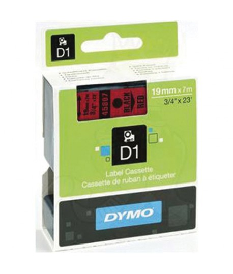 NASTRO DYMO 45807 D1 MM19 NERO/ROSSO