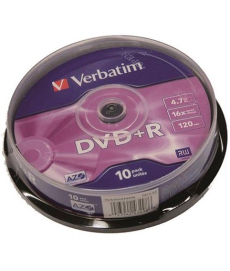 DVD+R VERBATIM 43498 SPINDLE 10PZ