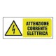 TARGA LETT ATTENZIONE CORRENTE CM 14X31