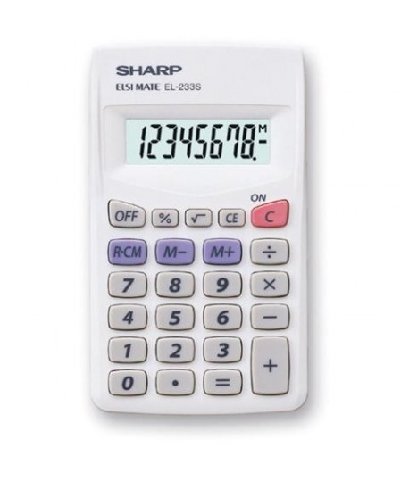 CALCOLATRICE SHARP EL-233SB DISPLAY 8C