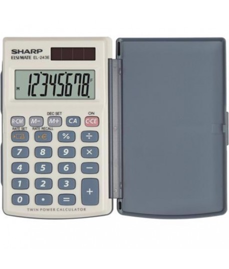 CALCOLATRICE SHARP EL-243 DISPLAY 8C