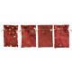 SACCHETTO NAT.TESS.ROSSO/ORO 10X15 73826
