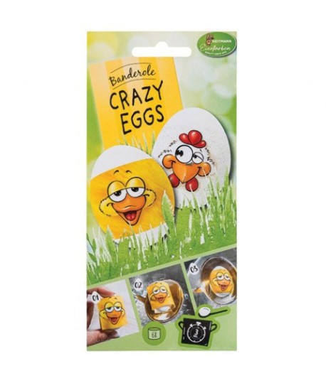 ADESIVI PER UOVA"CRAZY EGGS"12PZ 1024466