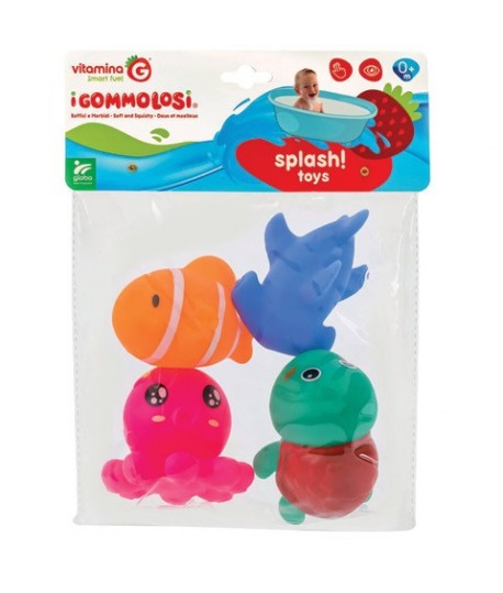 GLOBO 05524 ANIMALI MARINI 4PZ GOMMOLOSI