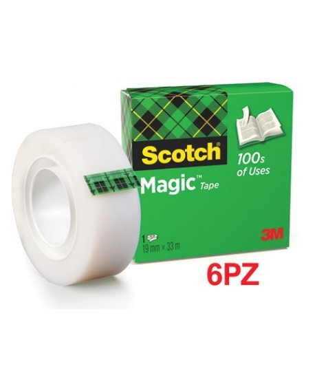 ADESIVO 3M 810 SCOTCH MAGIC H19X33MT 5+1