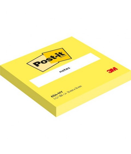 POST-IT 3M 654 NEON MM76X76 GIALLO 6PZ