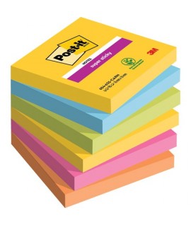 POST-IT 3M SUPER STICKY 654 CARNIVAL 6PZ