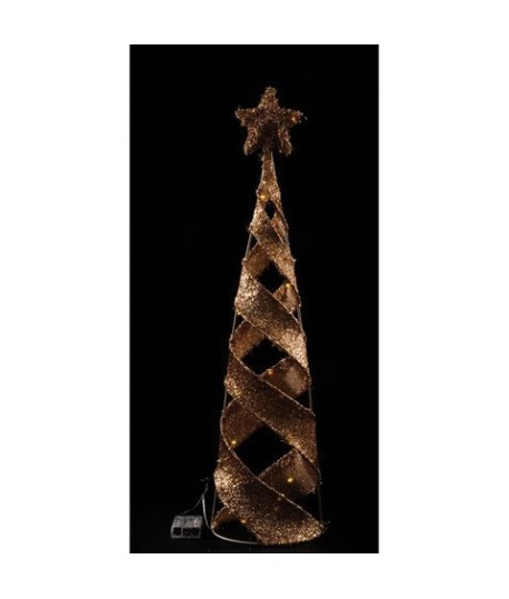 ALBERO CONO LED 40L H80 TESSUT ORO 81625