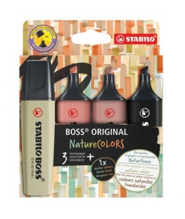 EVIDENZIATORE BOSS NATURE 4PZ 70/4-2-3