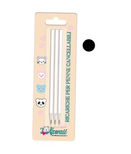 REFIL PENNA CANCELLABILE KAWAII NERO 3PZ