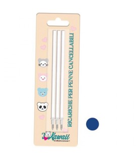 REFIL PENNA CANCELLABILE KAWAII BLU 3PZ