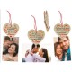 CUORE P/FOTO IN LEGNO C/MOLLETTA V7655