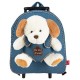 ZAINO TROLLEY 13034 C/PELUCHE CANE ESTR.