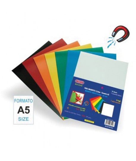 FOGLI MAGNETICI A/5 COLORI ASS. 10PZ