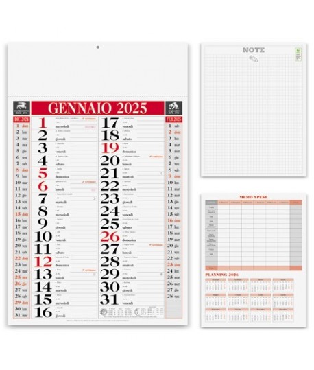 CALENDARIO OLANDESE 29X47 ROS/NE PA640RO