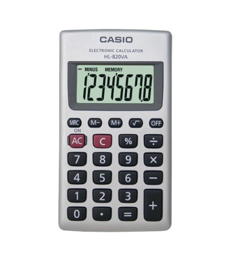 CALCOLATRICE CASIO HL-820 DISPLAY 8C